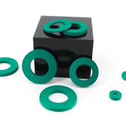 H2mm Flat Gasket M2-M42 Nitrile Silicone Fluorine Rubber NBR VMQ FKM Wear-Resistant Shock-Absorbing Waterproof Sealing Gasket