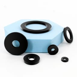 H2mm Flat Gasket M2-M42 Nitrile Silicone Fluorine Rubber NBR VMQ FKM Wear-Resistant Shock-Absorbing Waterproof Sealing Gasket