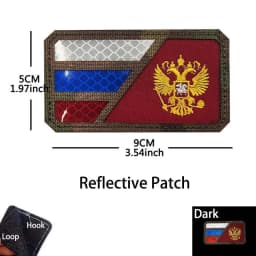 Russian Identification Badge KGB FSB Fabric Applique Embroidery Hook and Loop Patches,Russia Federal Military Tactical Emblemen