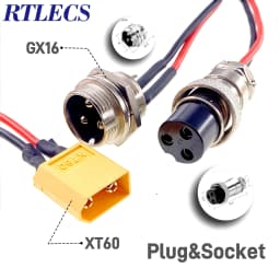 3Pin XLR Lithium Battery Charger Port Inline Plug Adapter Connector Jack Socket For E-Wheelchair Electric Scooters Parts E-Bike