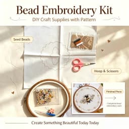 Insect Bead Embroidery DIY Craft Kit Cartoon Cross Stitch Insect Series Bead Embroidery Engraved Insect Pattern Set