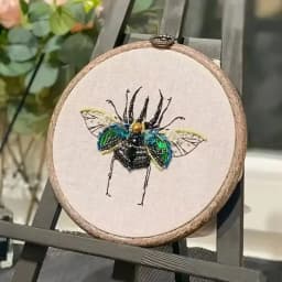 Insect Bead Embroidery DIY Craft Kit Cartoon Cross Stitch Insect Series Bead Embroidery Engraved Insect Pattern Set