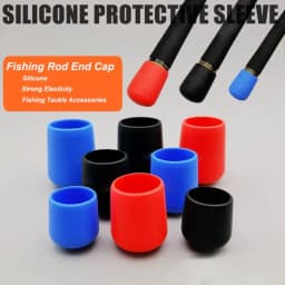 4pcs Fishing Rod End Cap Silicone Plug Cover Fishing Rod Tail Plug Protector Case Strong Elasticity Fishing Tackle Accessories