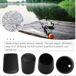 4pcs Fishing Rod End Cap Silicone Plug Cover Fishing Rod Tail Plug Protector Case Strong Elasticity Fishing Tackle Accessories