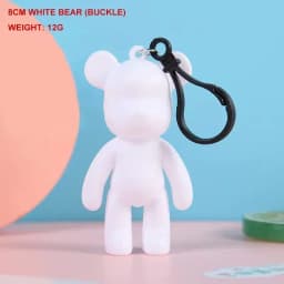 Creative Fluid Bear Handmade DIY Painting Violent Bear Sculpture White Mold Doll Figurine Toys Animal Bear Home Decor Ornaments