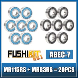 10Pcs MR115RS MR83RS Kit 20pcs 5*11*4 3*8*3 mm MR115-2RS Miniature Ball Bearings Blue Sealed MR83 2RS for RC Models/Motors