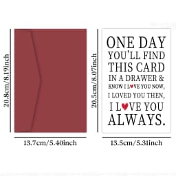 Heartfelt Love Anniversary Card, I Love You Always Greeting Card for Him Her Mom Wife Lover, Perfect for Valentine's Day,Wedding