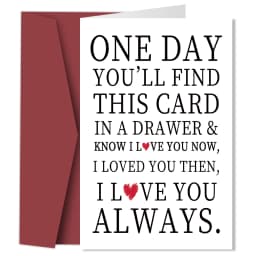 Heartfelt Love Anniversary Card, I Love You Always Greeting Card for Him Her Mom Wife Lover, Perfect for Valentine's Day,Wedding