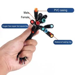 2/3/4/5/6Pin Male Female Cable Ebike Display Cable Connector Wire For Electric Scooter Sensor Electric Bicycle Butt Joint Plug