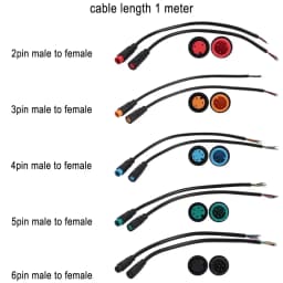 2/3/4/5/6Pin Male Female Cable Ebike Display Cable Connector Wire For Electric Scooter Sensor Electric Bicycle Butt Joint Plug