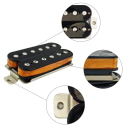 Phrilam Pro HH High Output Alnico5 6 Non &6 Adjustable Humbucker Neck/50mm7.6K Bridge/52mm Pickups8.8/16.5K for Electric Guitar