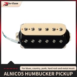 Phrilam Pro HH High Output Alnico5 6 Non &6 Adjustable Humbucker Neck/50mm7.6K Bridge/52mm Pickups8.8/16.5K for Electric Guitar