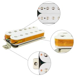 Phrilam Pro HH High Output Alnico5 6 Non &6 Adjustable Humbucker Neck/50mm7.6K Bridge/52mm Pickups8.8/16.5K for Electric Guitar