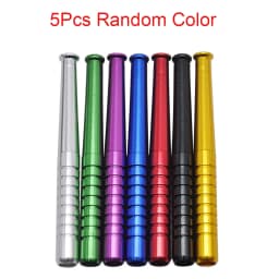 1/5/10pcs 78mm Aluminum Alloy Straw Light-weight Metal Pipe Straw Tube Cool Gadget for Men