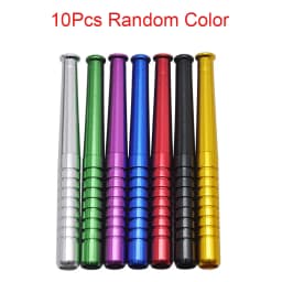 1/5/10pcs 78mm Aluminum Alloy Straw Light-weight Metal Pipe Straw Tube Cool Gadget for Men
