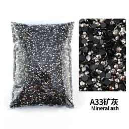 All black seriesWholesale Bulk Resin Rhinestone Jelly transparent AB 2mm,3mm,4mm,5mm,6mm  FlatBack Nail Art Garment Decoration