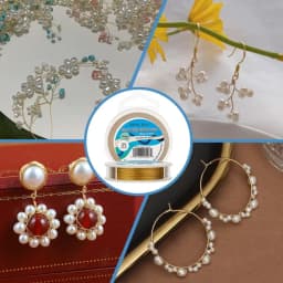 7-Strand Goldenrod Bead String Wire 0.017inch /0.46mm Nylon Coated Stainless Steel Wire for Necklace Bracelet Beading Craft Work