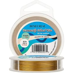 7-Strand Goldenrod Bead String Wire 0.017inch /0.46mm Nylon Coated Stainless Steel Wire for Necklace Bracelet Beading Craft Work