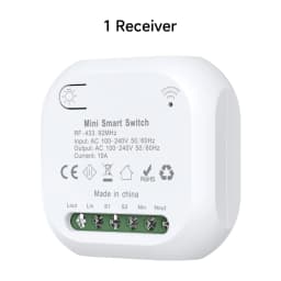 QX-305 Self-powered Required Light Switch 10A 110V-240V 1 Gang Kinetic Switch Wireless Remote Control Switch