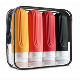 90ml/Set Silicone Travel Multicolour Cosmetic Bottles Empty Container Leakproof Refillable Bottle For Shampoo Conditioner Lotion