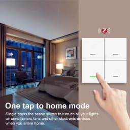 Smart ZigBee Scene Switch Wireless Scene Switch 4 Gang 12 Mode Automatic Scenario Push Button Controller Support For Tuya Z2MQTT