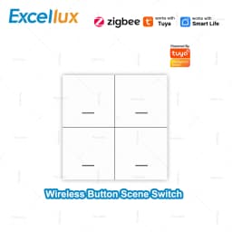 Smart ZigBee Scene Switch Wireless Scene Switch 4 Gang 12 Mode Automatic Scenario Push Button Controller Support For Tuya Z2MQTT