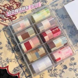 10Rolls Flower Lace Plaid  Bow  Nail Foils Transfer Paper  Nail Art Stickers  Manicure Set Decal  Nails Decoration