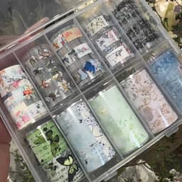 10Rolls Flower Lace Plaid  Bow  Nail Foils Transfer Paper  Nail Art Stickers  Manicure Set Decal  Nails Decoration
