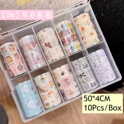 10Rolls Flower Lace Plaid  Bow  Nail Foils Transfer Paper  Nail Art Stickers  Manicure Set Decal  Nails Decoration
