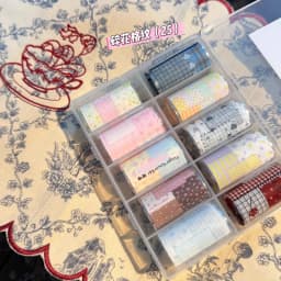 10Rolls Flower Lace Plaid  Bow  Nail Foils Transfer Paper  Nail Art Stickers  Manicure Set Decal  Nails Decoration