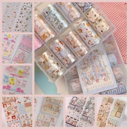 10Rolls Flower Lace Plaid  Bow  Nail Foils Transfer Paper  Nail Art Stickers  Manicure Set Decal  Nails Decoration