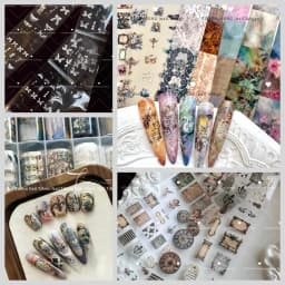 10Rolls Flower Lace Plaid  Bow  Nail Foils Transfer Paper  Nail Art Stickers  Manicure Set Decal  Nails Decoration