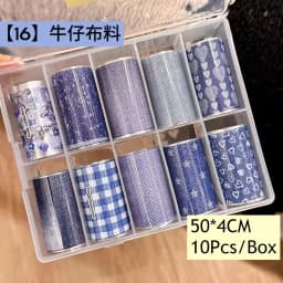 10Rolls Flower Lace Plaid  Bow  Nail Foils Transfer Paper  Nail Art Stickers  Manicure Set Decal  Nails Decoration