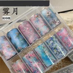 10Rolls Flower Lace Plaid  Bow  Nail Foils Transfer Paper  Nail Art Stickers  Manicure Set Decal  Nails Decoration