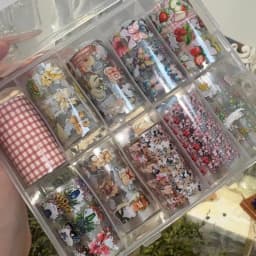 10Rolls Flower Lace Plaid  Bow  Nail Foils Transfer Paper  Nail Art Stickers  Manicure Set Decal  Nails Decoration