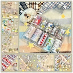 10Rolls Flower Lace Plaid  Bow  Nail Foils Transfer Paper  Nail Art Stickers  Manicure Set Decal  Nails Decoration