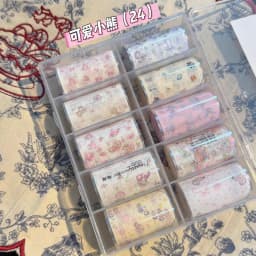 10Rolls Flower Lace Plaid  Bow  Nail Foils Transfer Paper  Nail Art Stickers  Manicure Set Decal  Nails Decoration