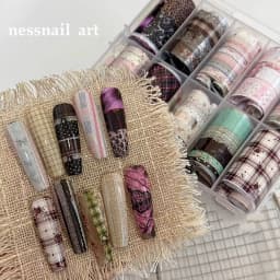 10Rolls Flower Lace Plaid  Bow  Nail Foils Transfer Paper  Nail Art Stickers  Manicure Set Decal  Nails Decoration