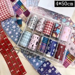 10Rolls Flower Lace Plaid  Bow  Nail Foils Transfer Paper  Nail Art Stickers  Manicure Set Decal  Nails Decoration