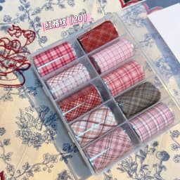 10Rolls Flower Lace Plaid  Bow  Nail Foils Transfer Paper  Nail Art Stickers  Manicure Set Decal  Nails Decoration