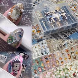 10Rolls Flower Lace Plaid  Bow  Nail Foils Transfer Paper  Nail Art Stickers  Manicure Set Decal  Nails Decoration