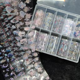 10Rolls Flower Lace Plaid  Bow  Nail Foils Transfer Paper  Nail Art Stickers  Manicure Set Decal  Nails Decoration