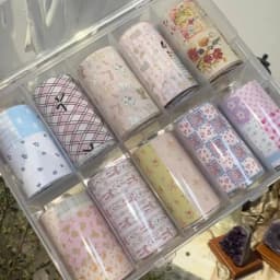 10Rolls Flower Lace Plaid  Bow  Nail Foils Transfer Paper  Nail Art Stickers  Manicure Set Decal  Nails Decoration