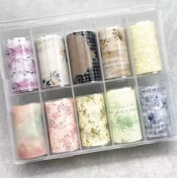 10Rolls Flower Lace Plaid  Bow  Nail Foils Transfer Paper  Nail Art Stickers  Manicure Set Decal  Nails Decoration