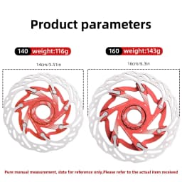 VXM Road Bicycle Center Lock Disc Brake Rotor Pads MTB Bike Rotors 140mm 160mm CNC Lighweight Aluminum Alloy Cycling Discs Parts