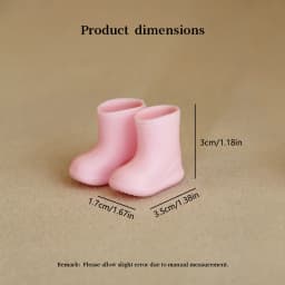 1:12 Miniature Realistic Silicone Rain Boots Suitable for Mini House Decoration