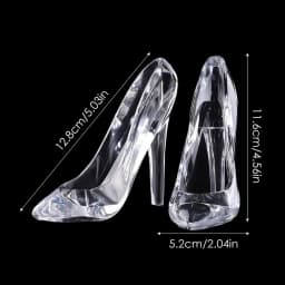 1pc Cinderellas Crystal Shoes Kids Birthday Gift Home Decor High-Heeled Shoes Figurines Wedding Decoration Valentine's Day Gift