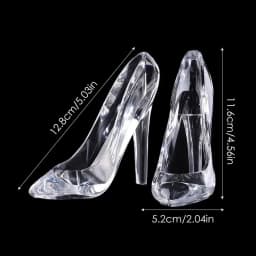 1pc Cinderellas Crystal Shoes Kids Birthday Gift Home Decor High-Heeled Shoes Figurines Wedding Decoration Valentine's Day Gift