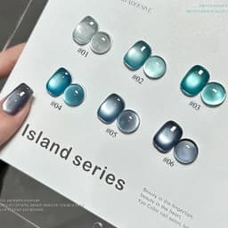 1-12pcs TC Summer Blue Glass Bead Cat Eye Gel Nail Polish Flash White Spar Nude Color Magnet Nail Art Gel Salon Christmas Nails