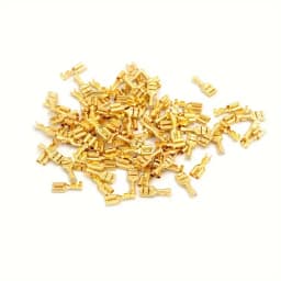 100pcs High-quality 6.3mm Golden Brass Car Speaker Female Shovel-shaped Terminal Wire Connector